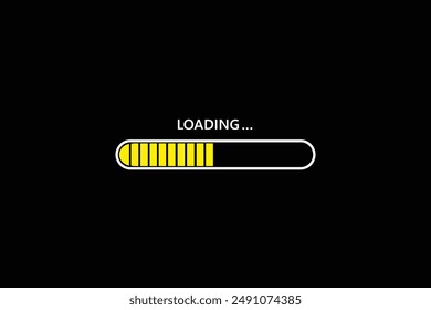 loading bar progress icon, load indicator sign. vector illustration.