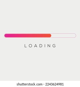 Loading bar progress icon vector illustration