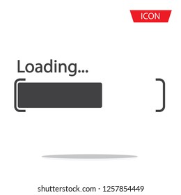 loading bar progress icons, load sign vector isolated on white background.