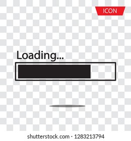 loading bar progress icons, load sign vector isolated on white background.