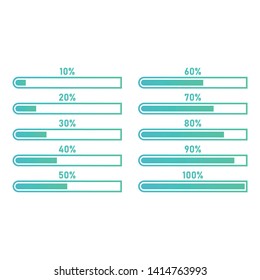 Loading bar progress icons, load sign vector illustration - Vector