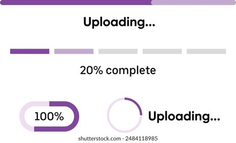 loading bar progress icons, load sign green vector illustration. System software update and upgrade concept. Vector illusration EPS 10