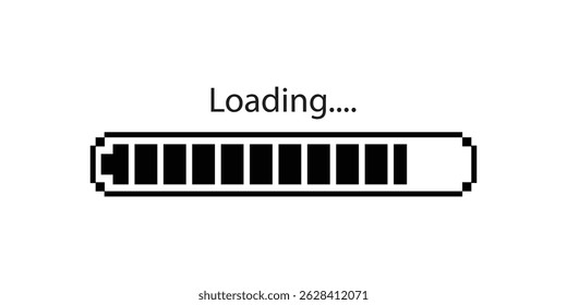 loading bar, progress icons. Load bar, buffer loader, status, download or upload icons. Horizontal Load Indicators. Loading status icon. progress loading bar icon.