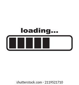 loading bar progress icons, vector black and white illustration of download sign