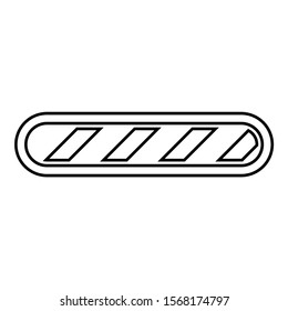 Loading bar of progress status icon outline black color vector illustration flat style image