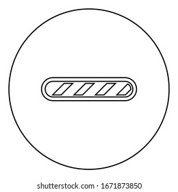 Loading bar of progress status icon in circle round outline black color vector illustration flat style image