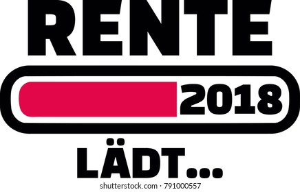 Loading bar for retirement 2018 german