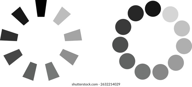 Loading bar set. Retro progress bars on white and black screens. Search vector loading vector collection isolated on transparent of loading and buffering symbols for websites, app, logo load design.