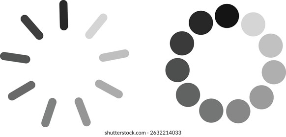 Loading bar set. Retro progress bars on white and black screens. Search vector loading vector collection isolated on transparent of loading and buffering symbols for websites, app, logo load design.