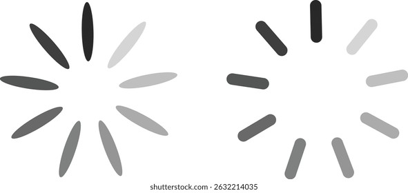 Loading bar set. Retro progress bars on white and black screens. Search vector loading vector collection isolated on transparent of loading and buffering symbols for websites, app, logo load design.
