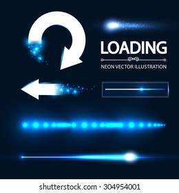 Loading bar set.  Vector illustration