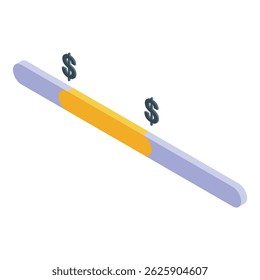 Loading bar showing percentage with dollar sign representing money transfer progress