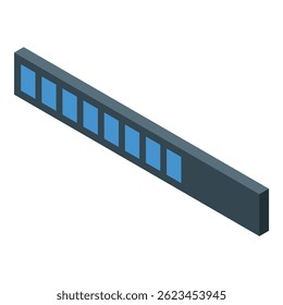 Loading bar showing progress status isometric icon