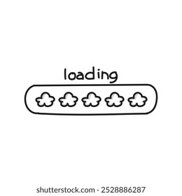 Loading bar sign doodle set
