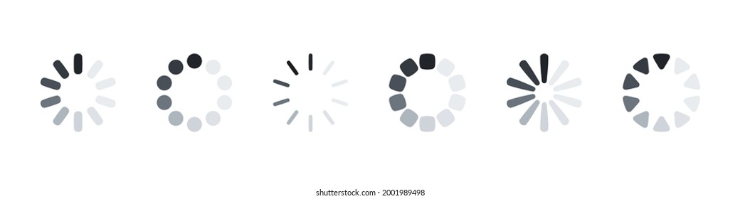 Loading bar sign. Loading icon. Loader icon circle button. Vector illustration