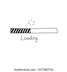 Loading Bar Sketch Style Hand Drawn Stock Vector (Royalty Free ...