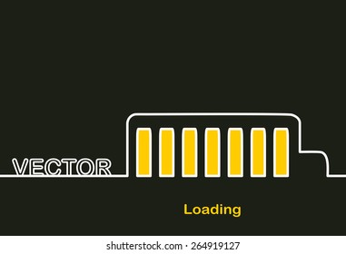  loading bar and space for text. Flat design.Banners