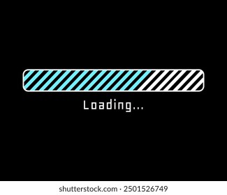 Loading bar status icon. Vector illustration. Vector loaded icons. Download progress. Donload or Upload.