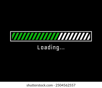 Loading bar status icon. Vector illustration. Vector loaded icons. Download progress. Donload or Upload.