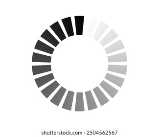 Loading bar status icon. Vector illustration. Vector loaded icons. Download progress. Donload or Upload.