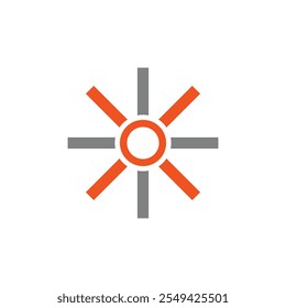 Loading bar status icon. Vector illustration. Vector loaded icons. Download progress. Download or Upload. Simple sun stripe logo.