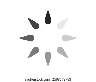 Loading bar status icon. Vector illustration. Vector loaded icons. Download progress. Donload or Upload.
