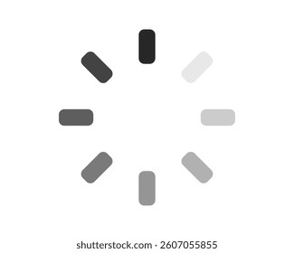 Loading bar status icon. Vector illustration. Vector loaded icons. Download progress. Donload or Upload.