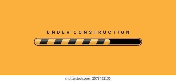Loading bar that represents a website or an app under constructions. Vector illustration.