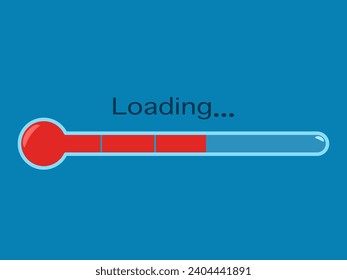 Loading bar or thermometer update. System software updates