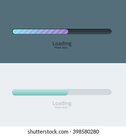Loading Bar for ui and ux design, for mobile app on white and black background