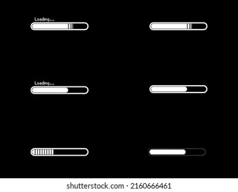 loading bar vector. artistic loading bar vector. vectorial loading bars collection. 8bit loading bars