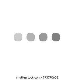 Loading, Bar Vector Flat Icon. Dots vector icon