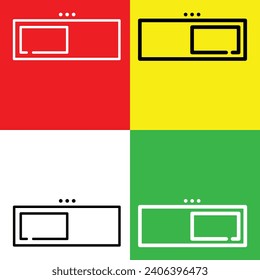 Loading bar Vector Icon, Lineal style icon, from Work in Progress icons collection, isolated on Red, Yellow, White and Green Background.