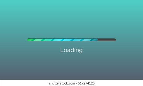 Loading bar. Vector illustration of loading progress