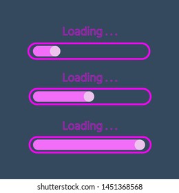 Loading bar vector. Progress of downloading or uploading. 