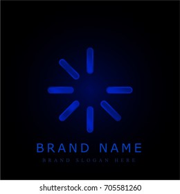 Loading blue chromium metallic logo
