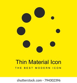 Loading bright yellow material minimal icon or logo design