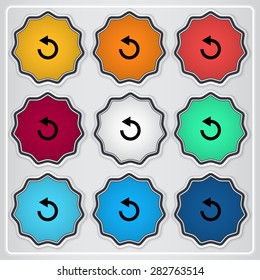 Loading and Buffering Icon. Flat design style. Made in vector illustration. Emblem or label with shadow.