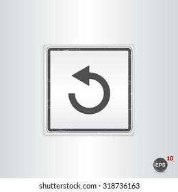 Loading and Buffering Icon. Flat design style. Made in vector illustration. Emblem or label with shadow.