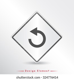 Loading and Buffering Icon. Flat design style. Made in vector illustration. Emblem or label with shadow.