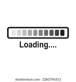 Loading or buffering icon symbol,logo illustration design template.