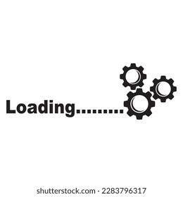 Loading or buffering icon symbol,logo illustration design template.