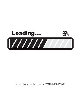 Loading or buffering icon symbol,logo illustration design template.
