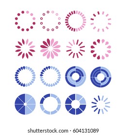 Loading and buffering templates. Vector illustration
