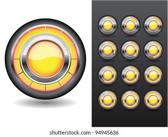 Loading button for your website, vector illustration, eps10