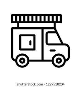 loading car rickshaw outline icon editable stroke design.