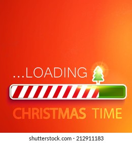 Loading Christmas time. Vector illustration