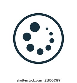 loading circle background icon, isolated on white background 