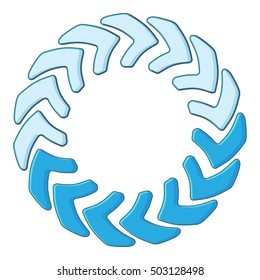 Loading circle icon. Cartoon illustration of loading circle vector icon for web