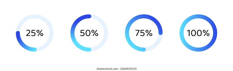 Loading circle icon. Progress bar indicator. Loading circle. Stock vector illustration